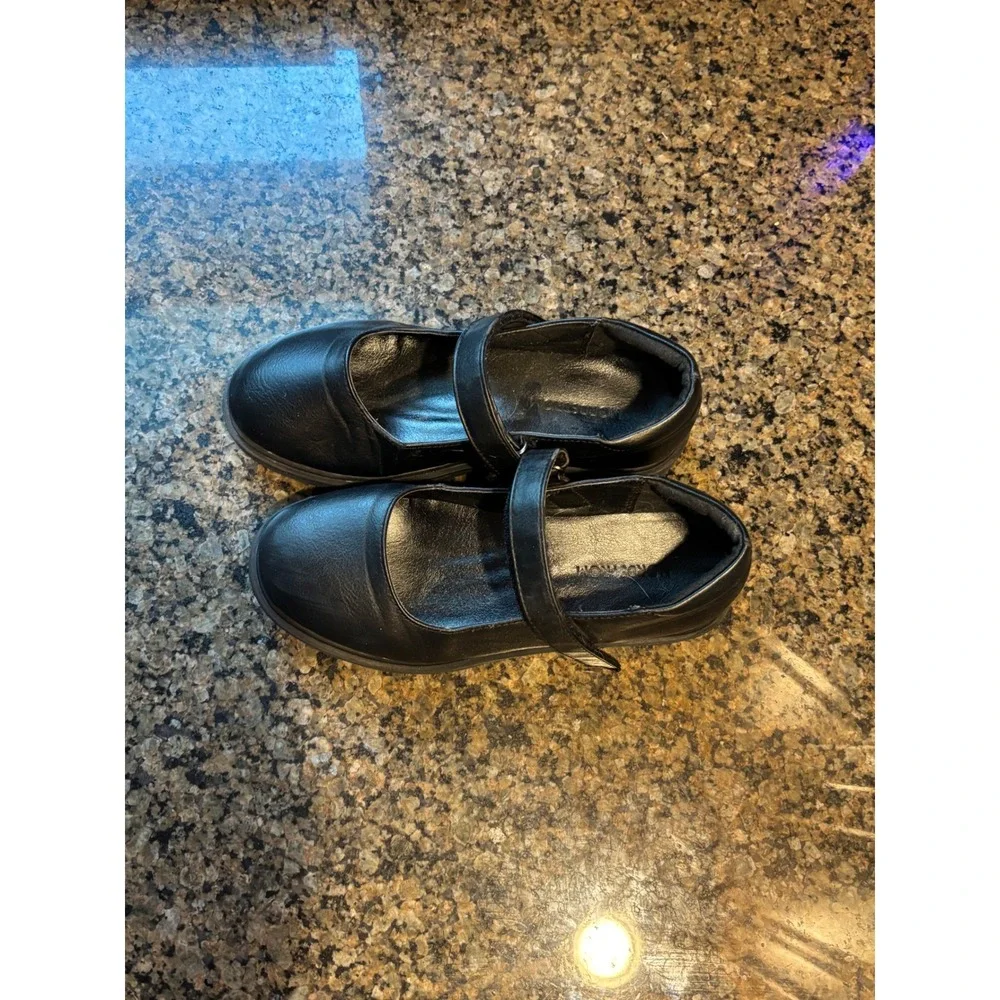 Nordstrom Kids Black Faux Leather Mary Jane School Uniform Dress Shoes size13